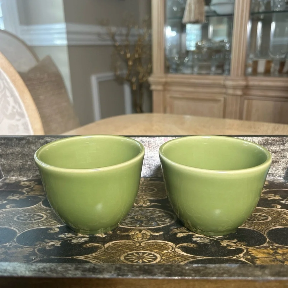 Williams-Sonoma Flat Cup Belvedere Olive (2)